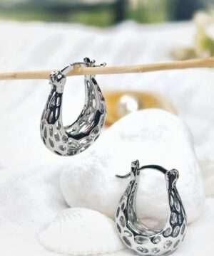 silver earrings