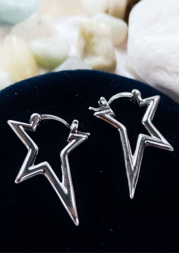 silver earrings