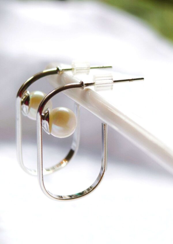 silver earrings
