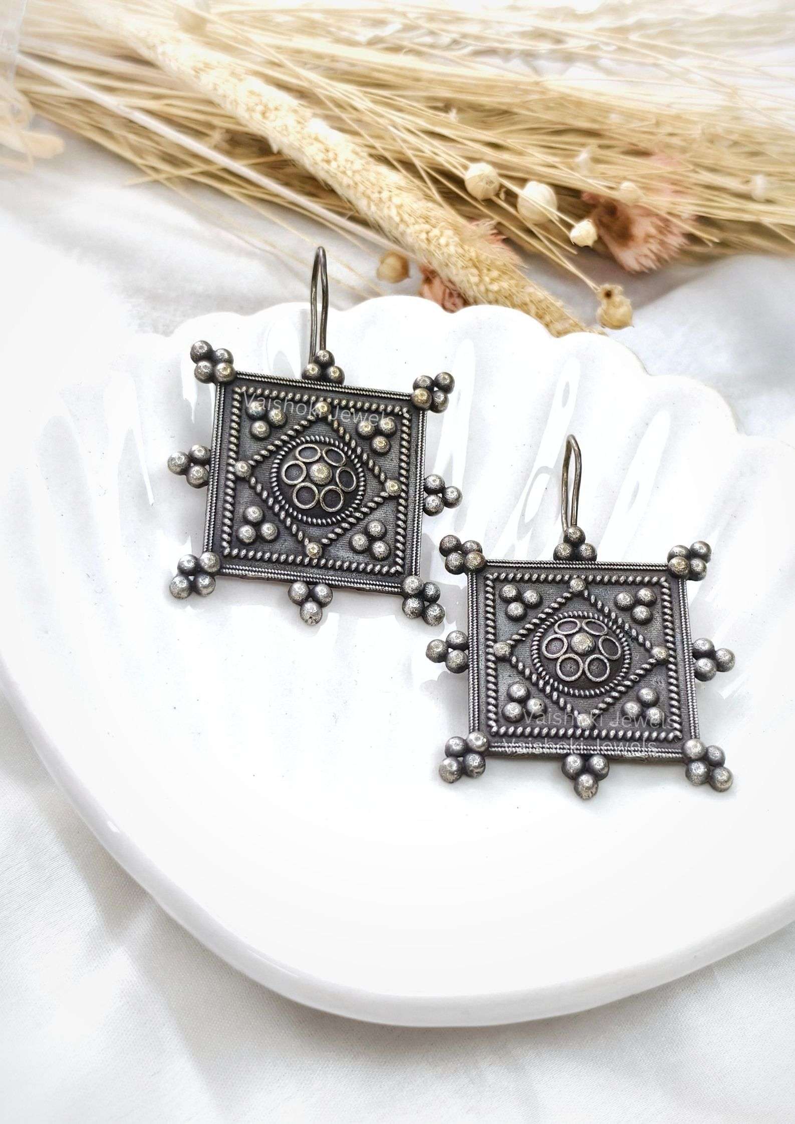 Silver earrings for women