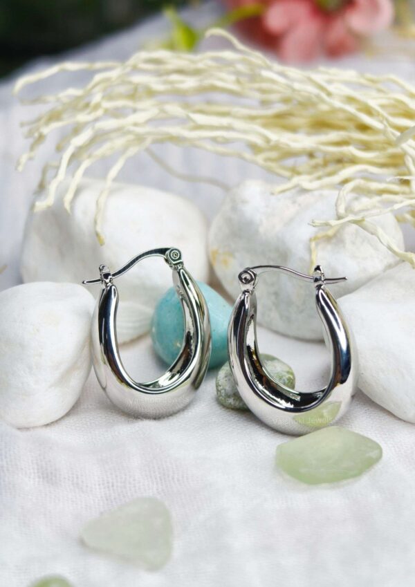 silver earrings