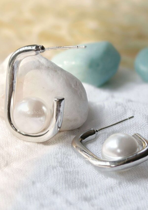 silver earrings