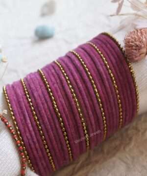 write meta description for bangles in 23 words using keyword Velvet Bangles, bangles for women, gold bangles for women