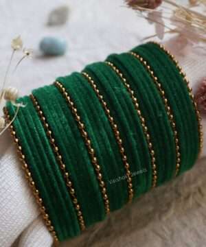 write meta description for bangles in 23 words using keyword Velvet Bangles, bangles for women, gold bangles for women