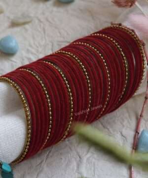 write meta description for bangles in 23 words using keyword Velvet Bangles, bangles for women, gold bangles for women