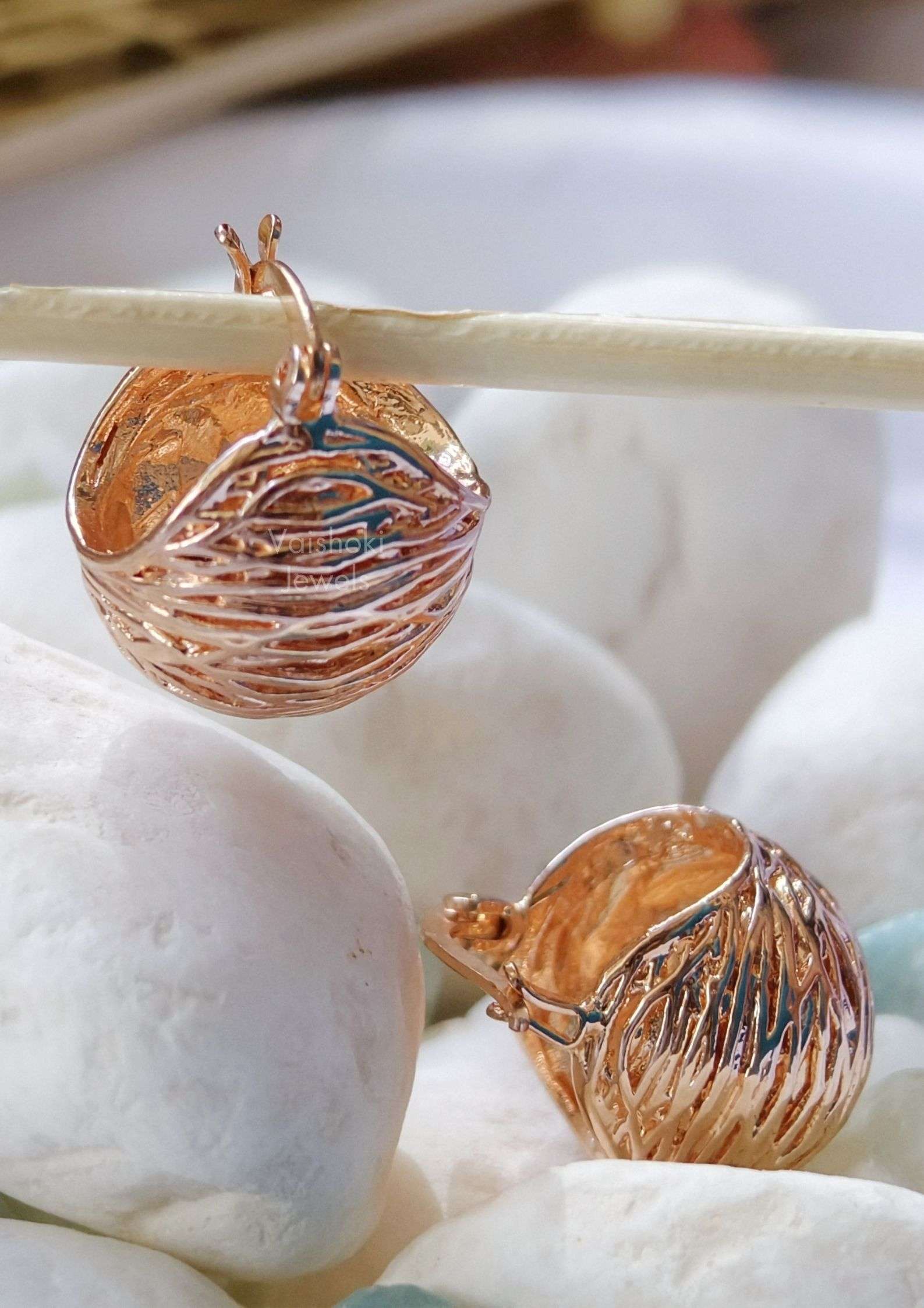 Rose gold earrings