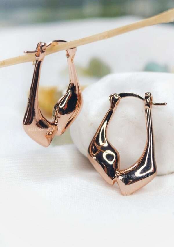 Rose gold earrings