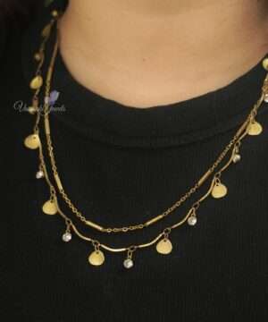 Gold Plated jewellery necklace gold necklace gold chain necklaces for women gold chains for women gold pearl necklace